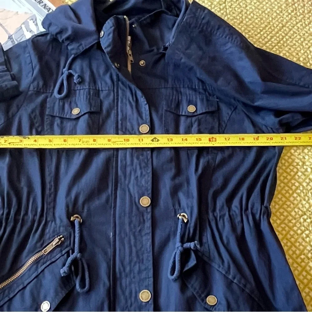 Made By Johnny 100% Cotton  Utility Anorak Jacket Detachable Hood Size Large - Picture 5 of 6